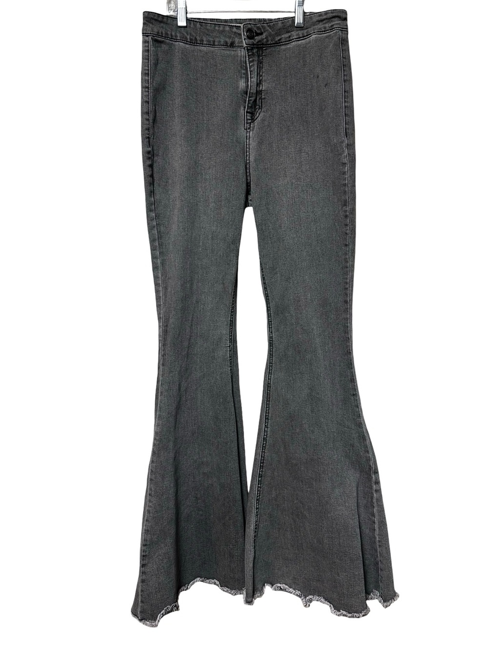 Rock & Roll Bargain Button Bell Flare Jeans Size 30 x 34 Western Denim Festival